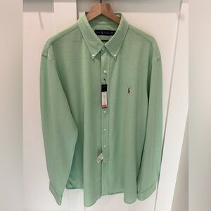 Polo by Ralph Lauren Men's Mint Green Button Down Shirt